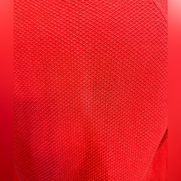 Sz S J Jill full zip front knit sweater red pockets long sleeve - Picture 6 of 8